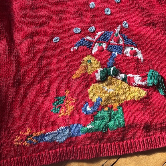 Vintage 1994 Raincoat Duck Sweater The Eagle's Eye W S~M - Picture 3 of 7